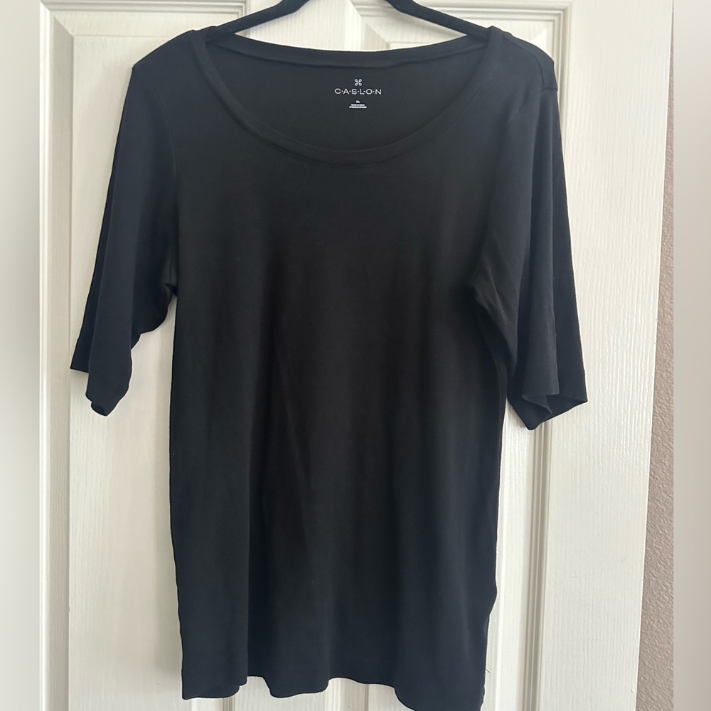 Caslon Short Sleeve Black Tee